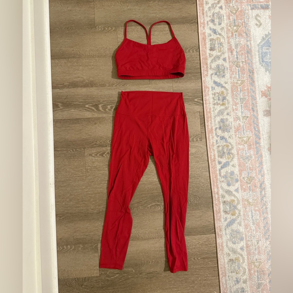 CRZ Yoga red workout set